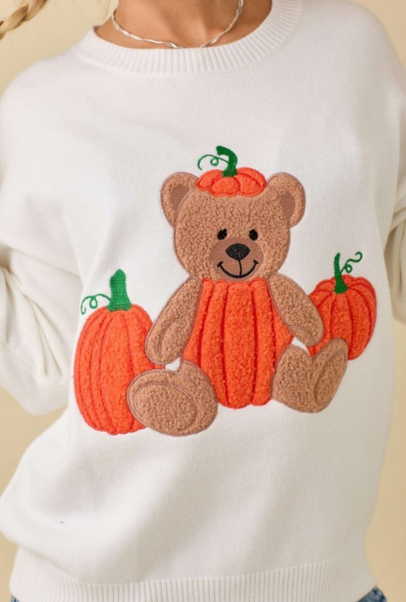 Pumpkin Cuddle Teddy Sweater