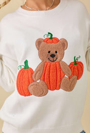 Pumpkin Cuddle Teddy Sweater