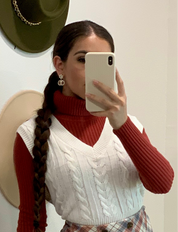 Elle Sweater Vest (White)