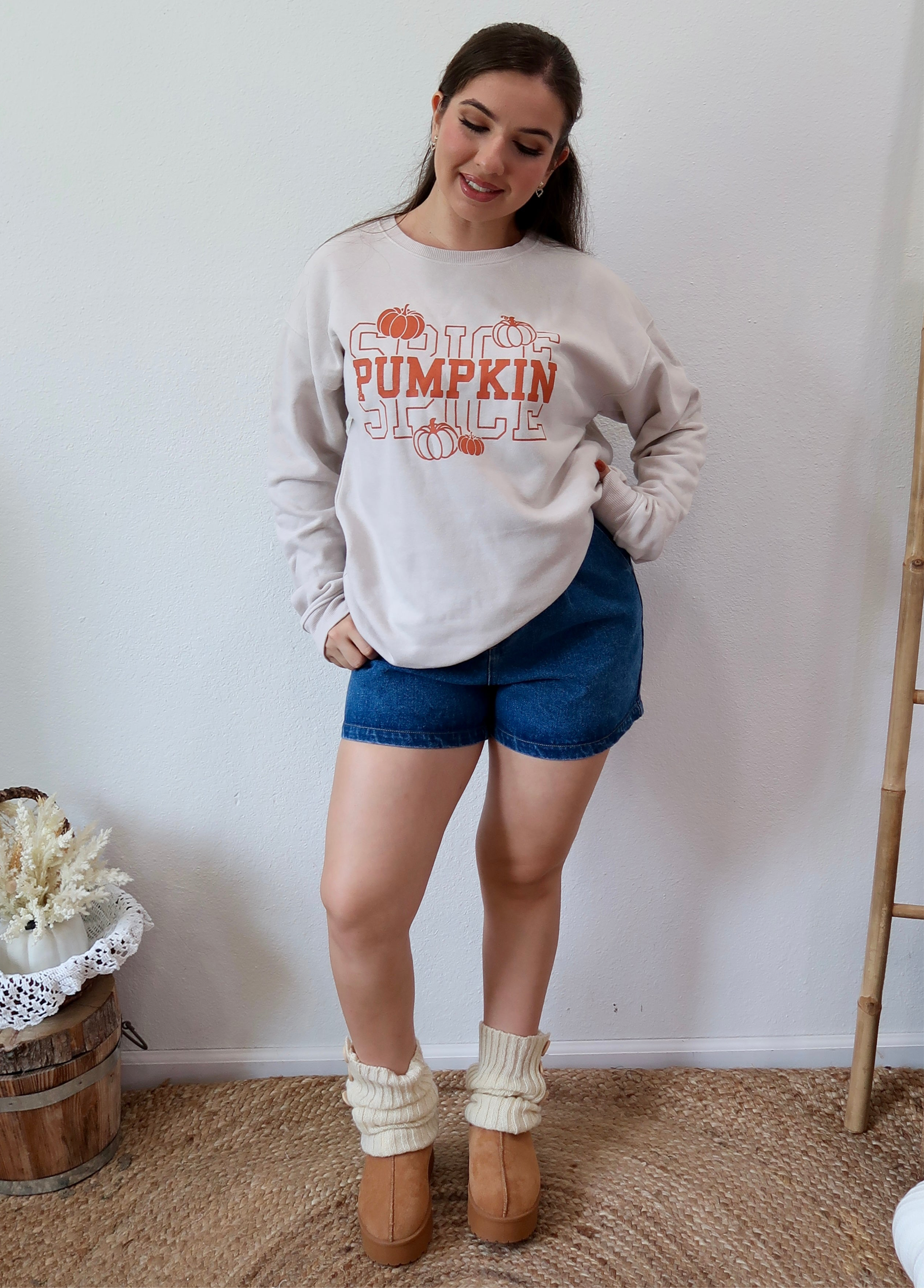 Pumpkin Spice Varsity Sweatshirt