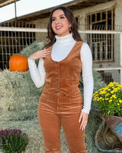 Austin Corduroy Vest Top (Camel)