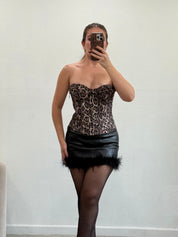 Amara Leopard Corset Top