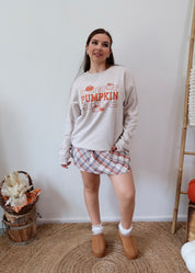 Pumpkin Spice Varsity Sweatshirt