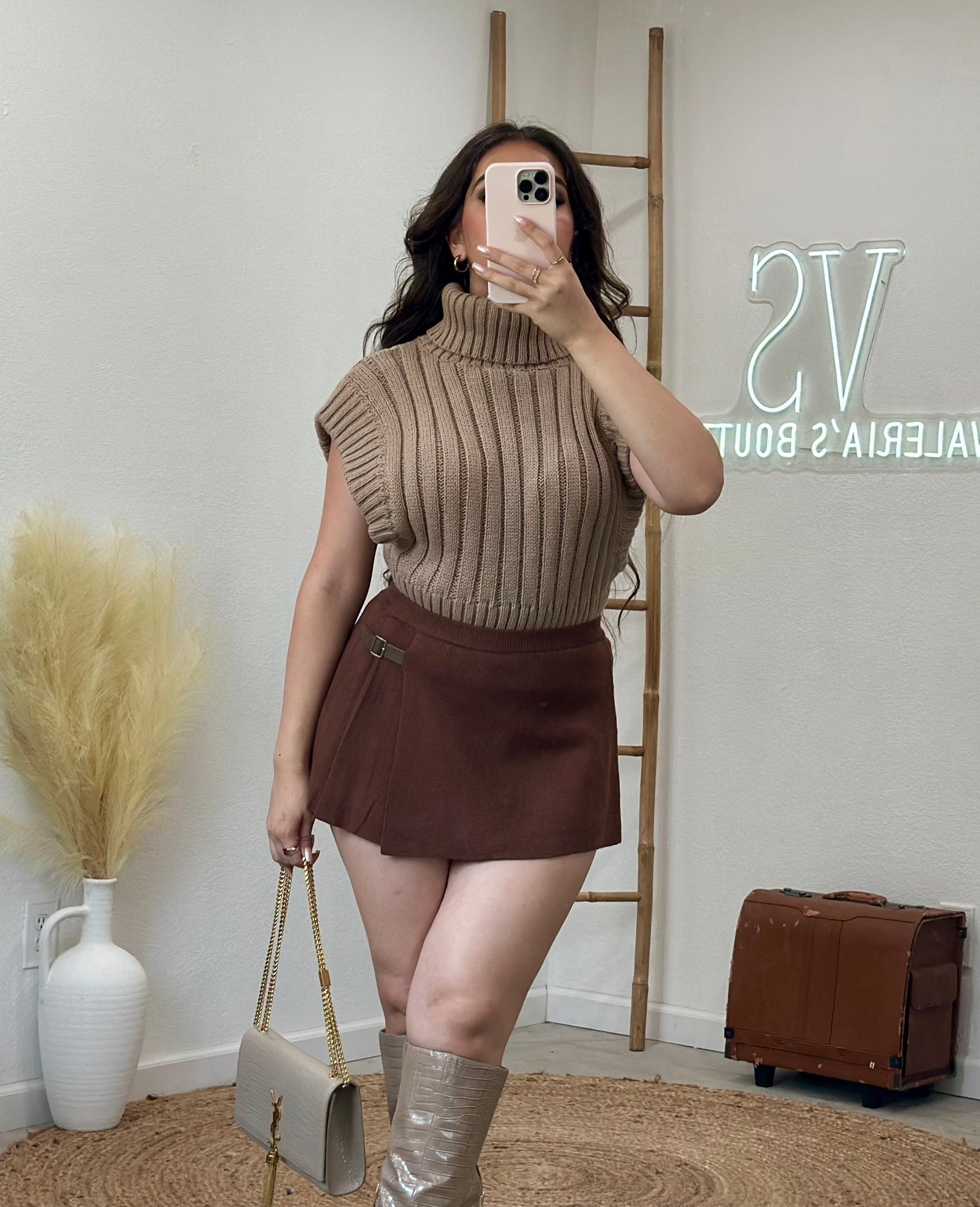 Love You Latte Knit Top