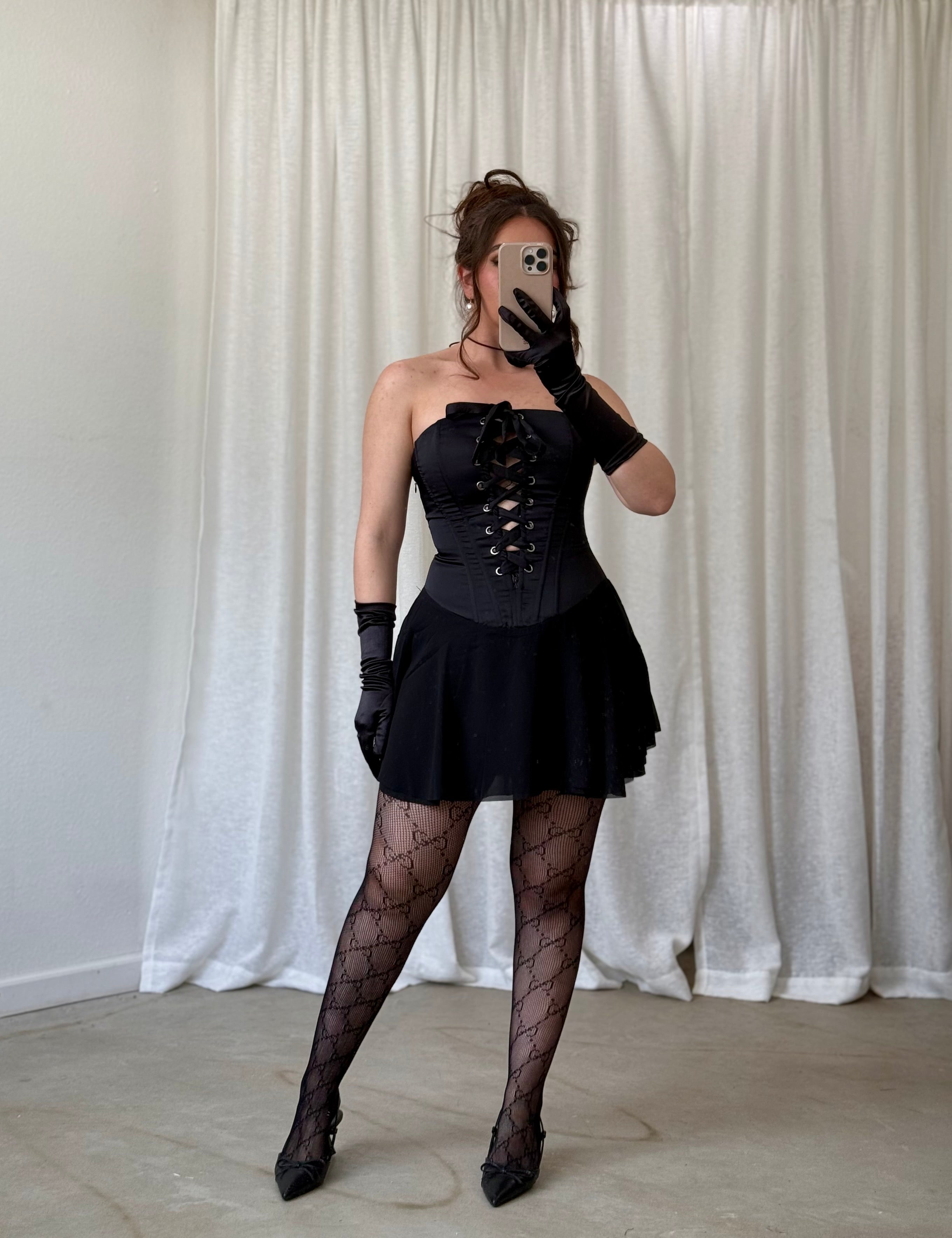 Ballerina Corset Mini Dress (Black) Ballerina Corset Mini Dress (Black)