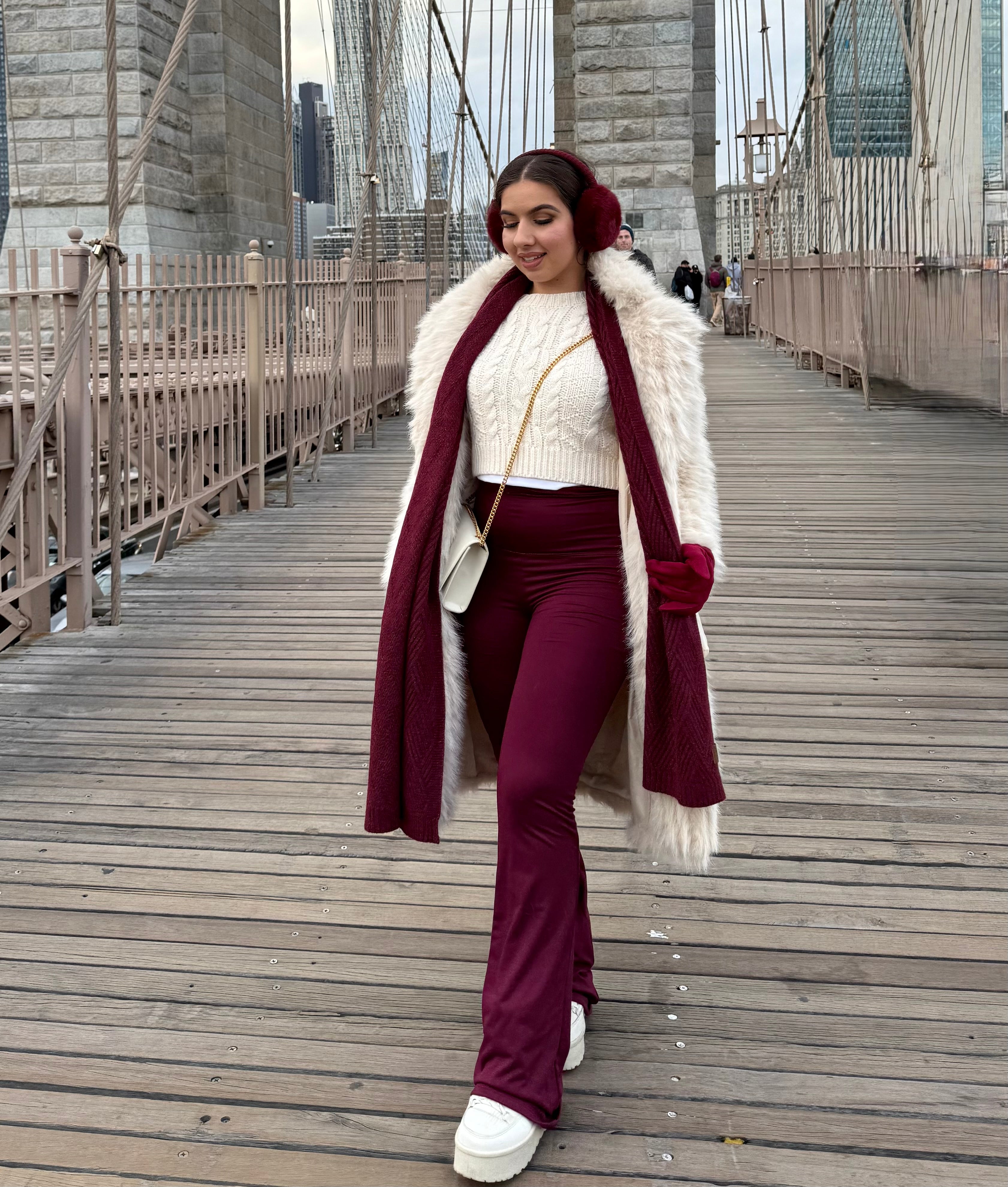 Valerie Flare Pants (Burgundy)