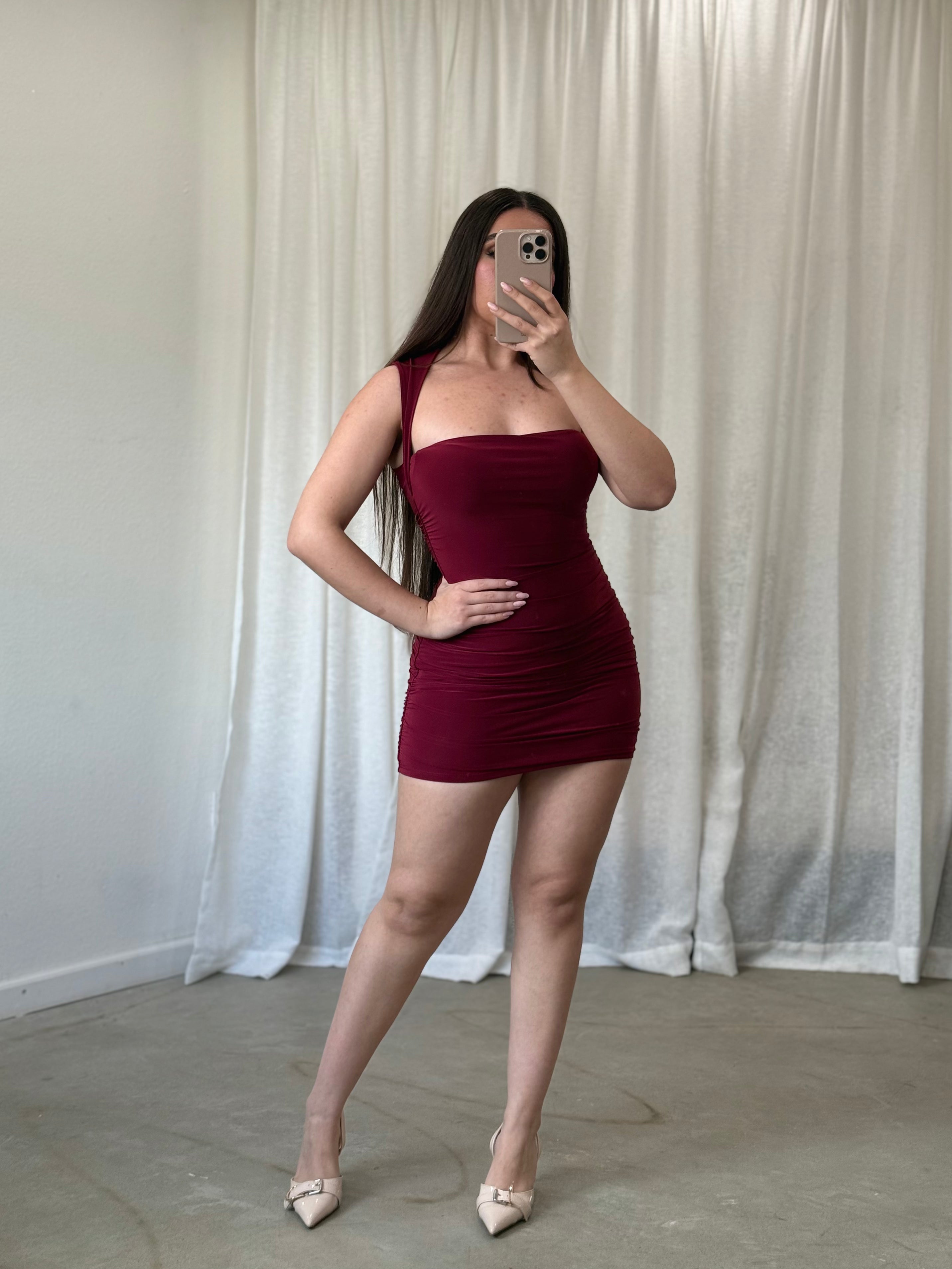 burgundy square neck mini dress Naylea Ruched (Burgundy) Light Blue Suit Pants ready look thatll turn 0914 Color:As Picture:Black/Hunter Green