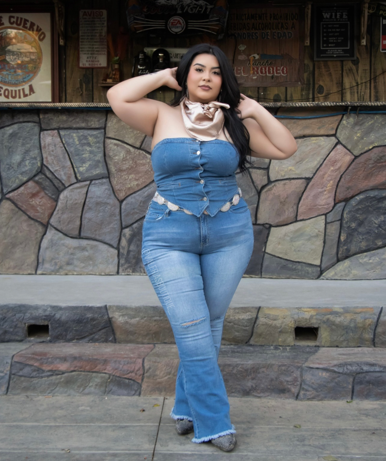 Aguilera Denim Top - (Curve)