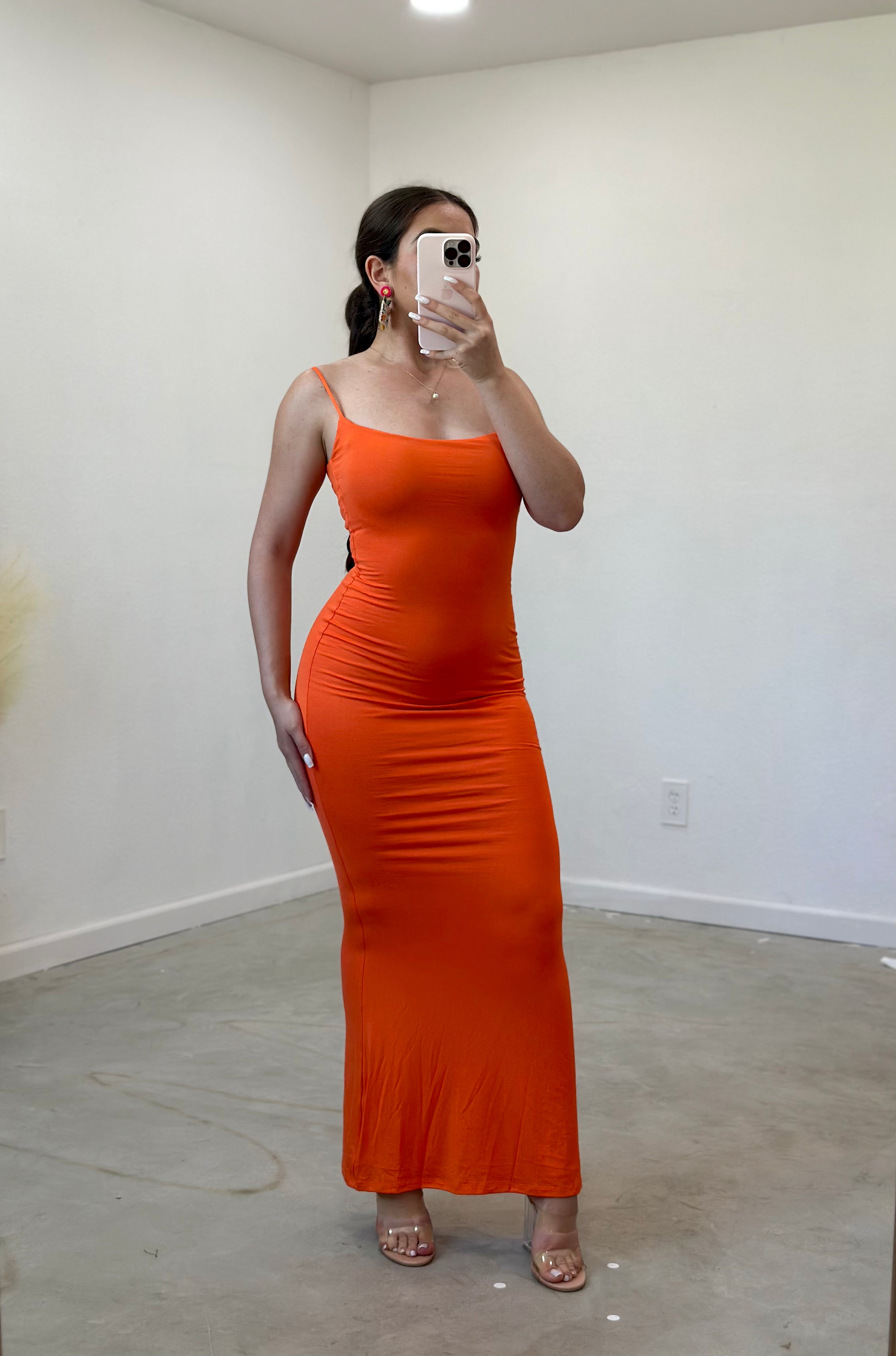 Valerie Cami Maxi Dress (Orange) Valeria'S Boutique Valerie Cami Maxi Dress (Orange) Valeria'S Boutique
