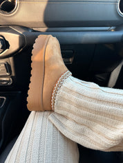 Keep Me Warm Platform Booties (Camel)