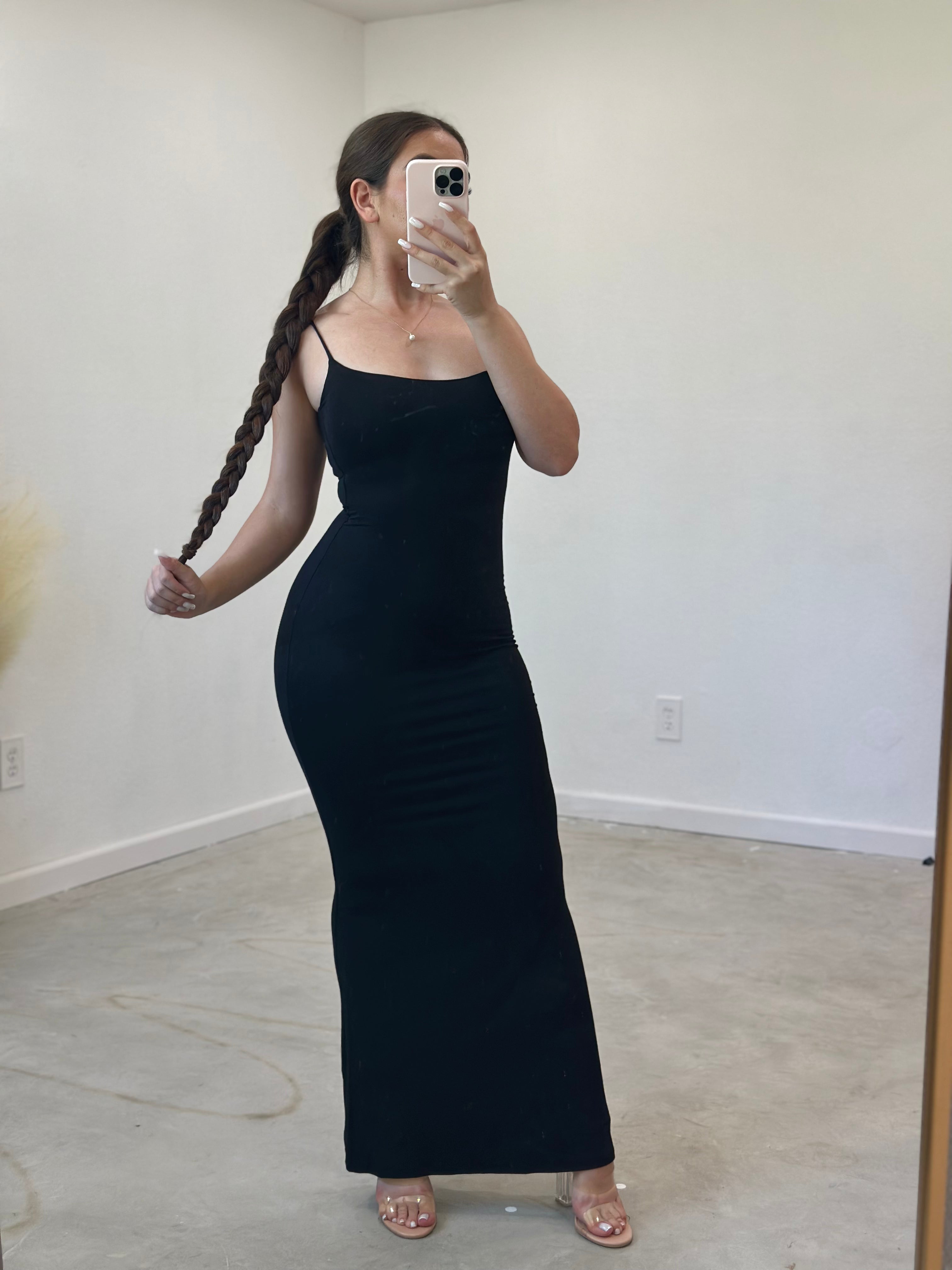 Valerie Cami Maxi Dress (Black)