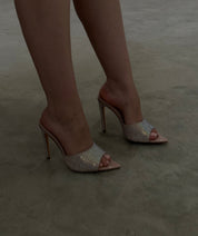 Laurent Embellished Mule Heels