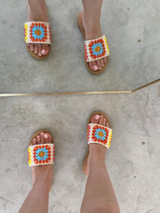 Xochimilco Crochet Sandals (Beige)