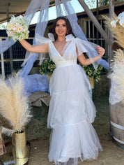 Velo De Novia Mesh Maxi Dress
