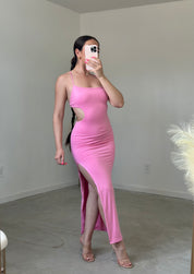 Valerie Open Back Slit Maxi Dress