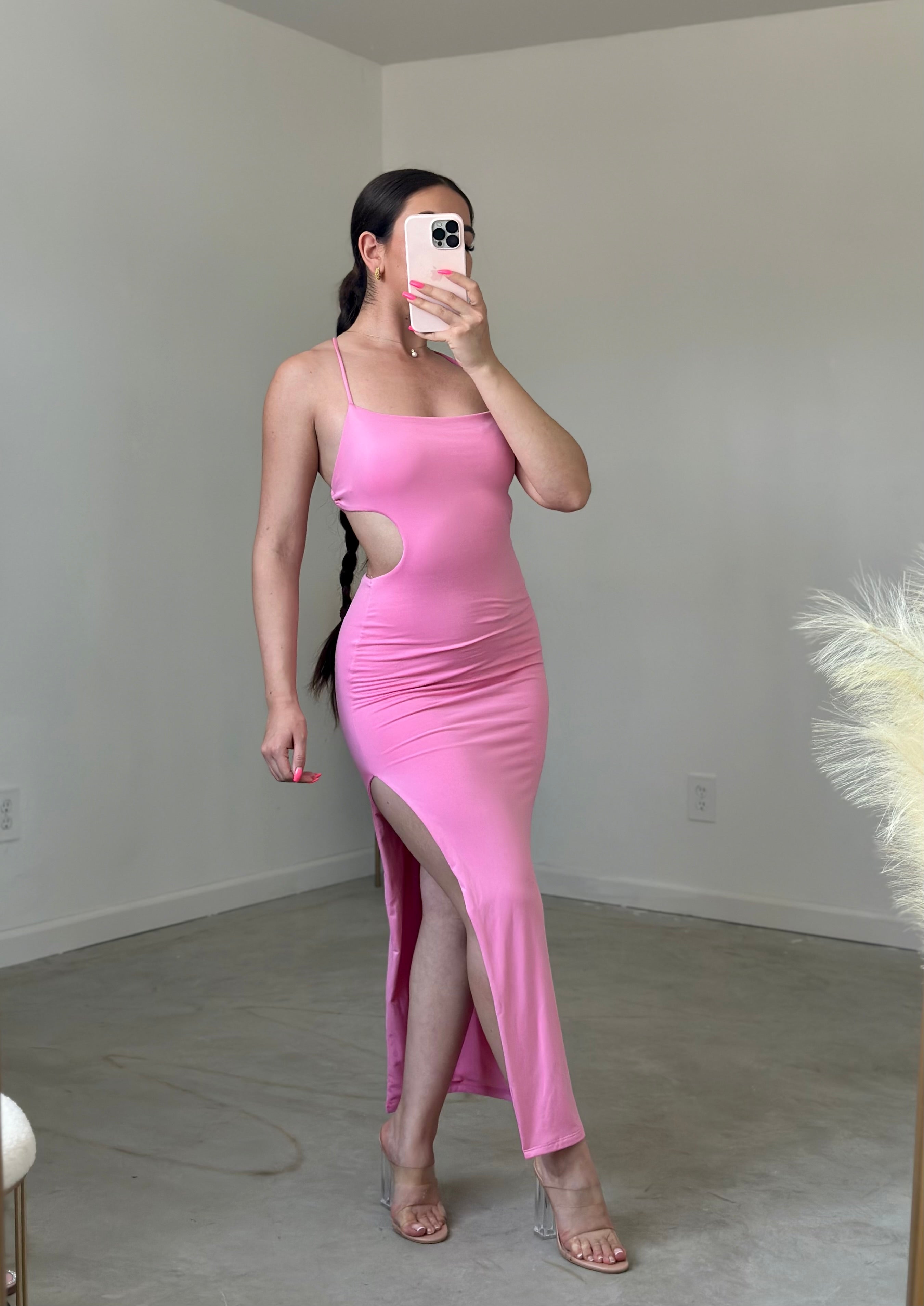 Valerie Open Back Slit Maxi Dress