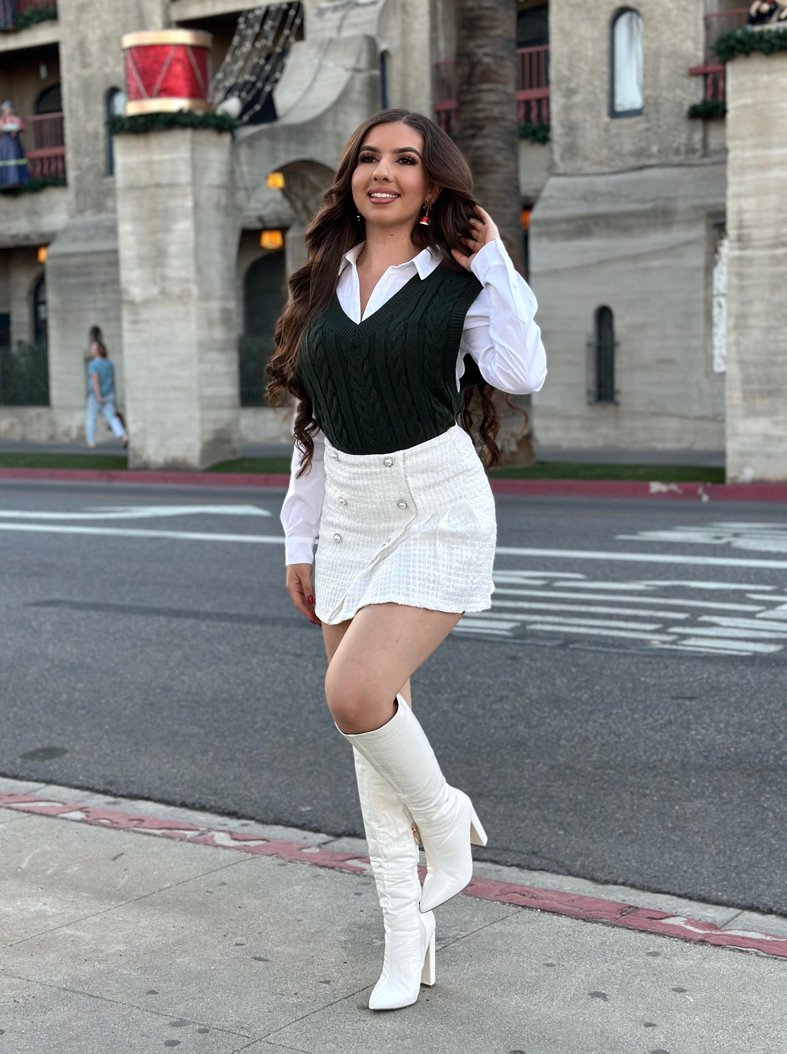 Elle Sweater Vest (Hunter Green)