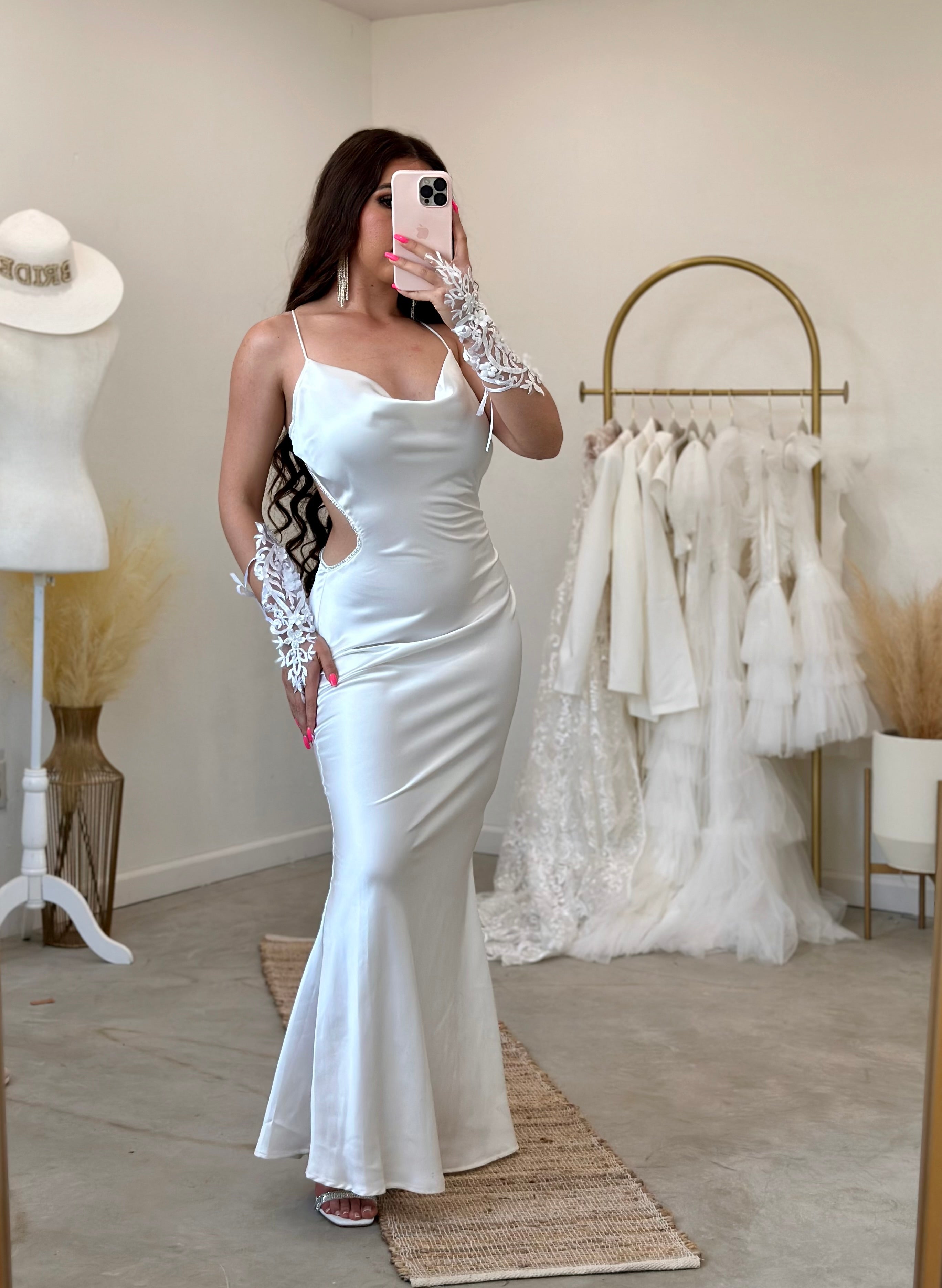 Down The Aisle Satin Maxi Dress