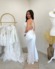 Down The Aisle Satin Maxi Dress