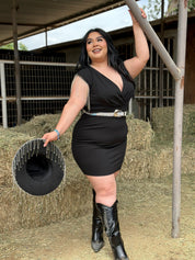 Alicia Mini Dress (Black)