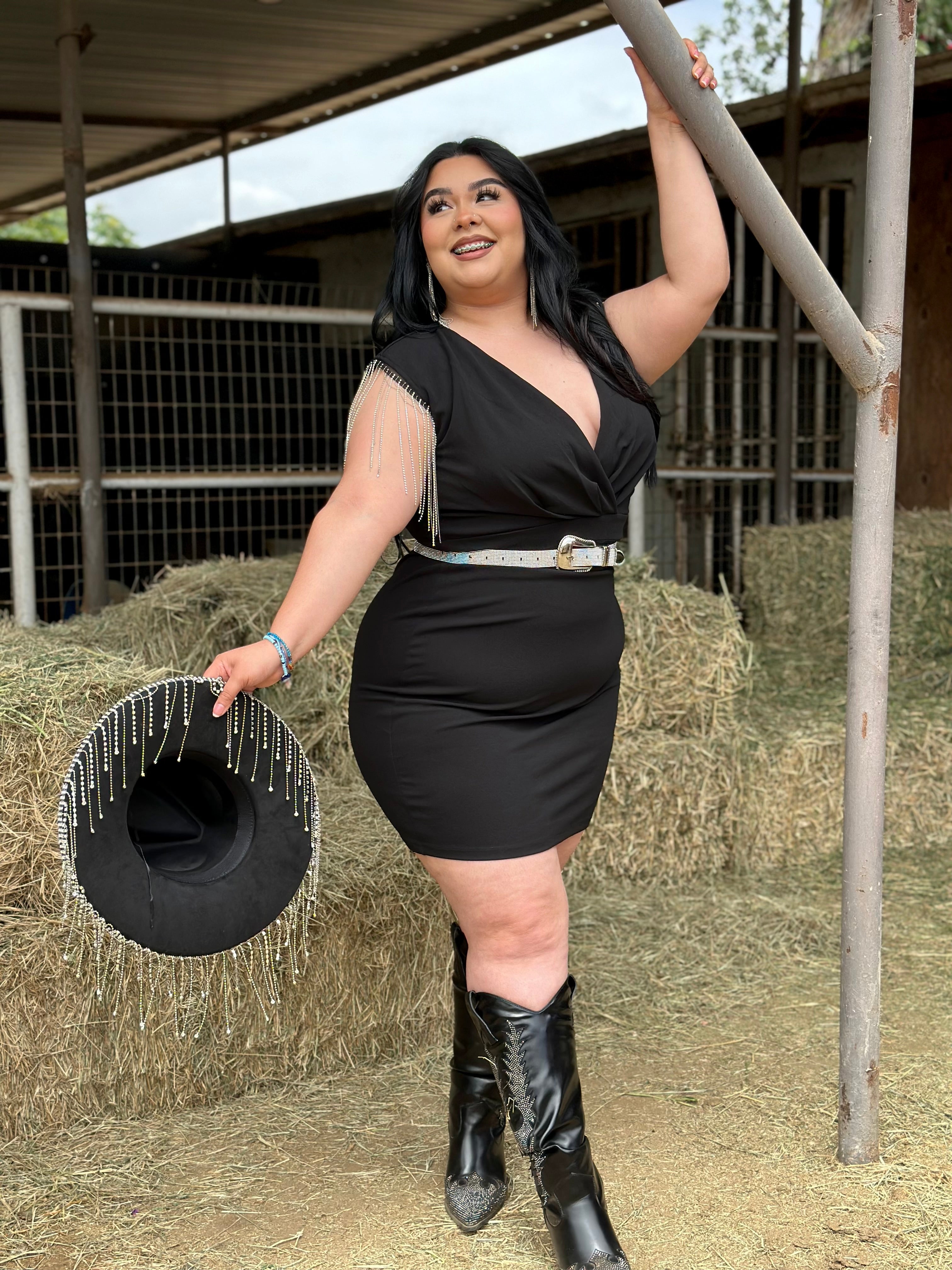 Alicia Mini Dress (Black)