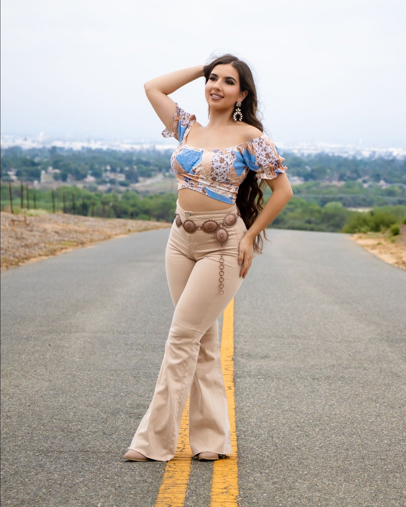 Ariana Crop Top (Blue)