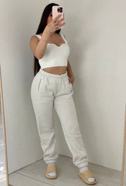 Kim Jogger Sweatpants (Light Grey)