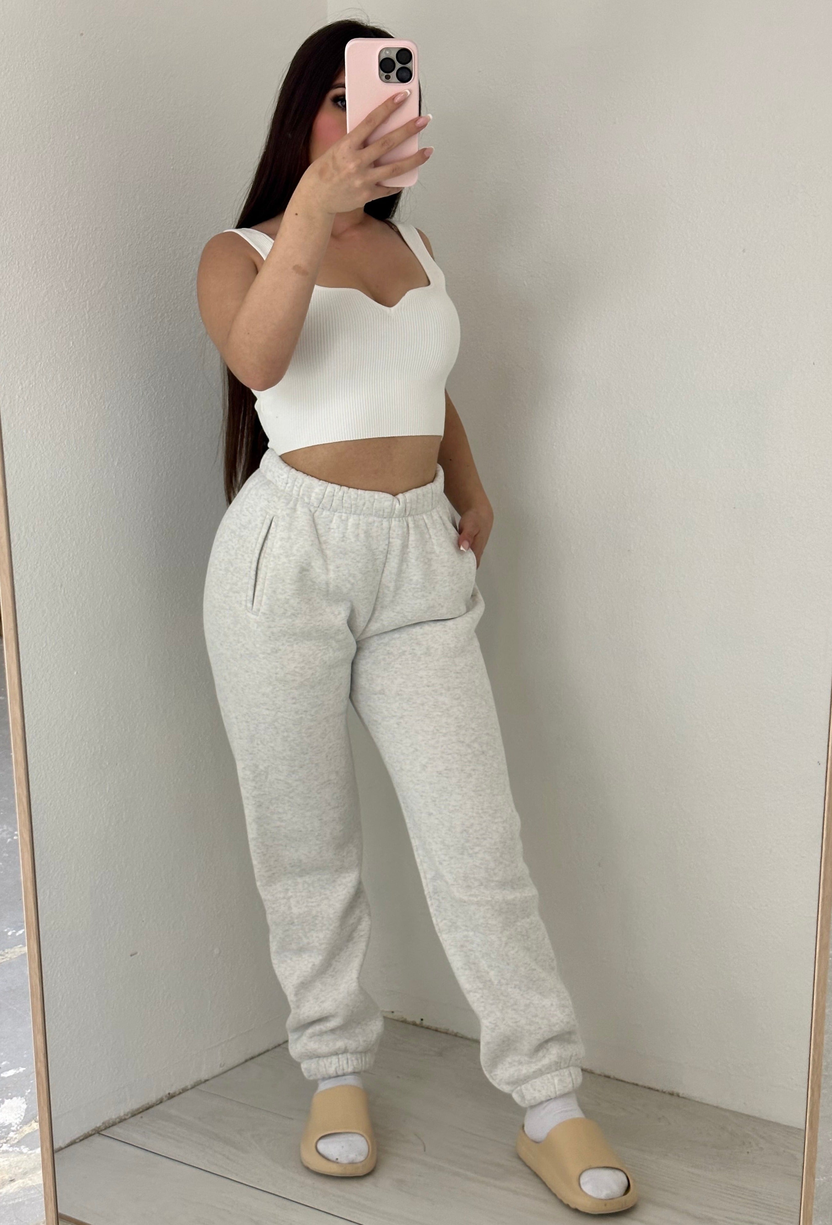 Kim Jogger Sweatpants (Light Grey)
