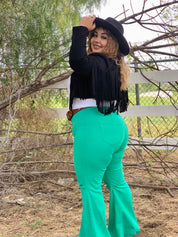 La Quebradora Fringe Suede Jacket (Black)