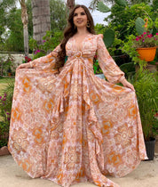Paisley Print Maxi Dress