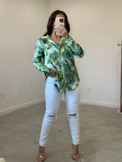 Jailyne Swirl Satin Blouse