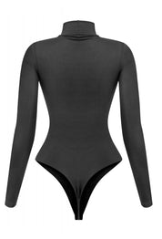 Valerie Turtleneck Bodysuit (Black)