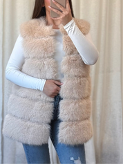 Onika Fur Vest (Beige)