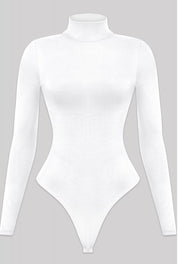 Valerie Turtleneck Bodysuit (White)