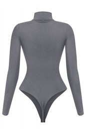 Valerie Turtleneck Bodysuit (Charcoal)