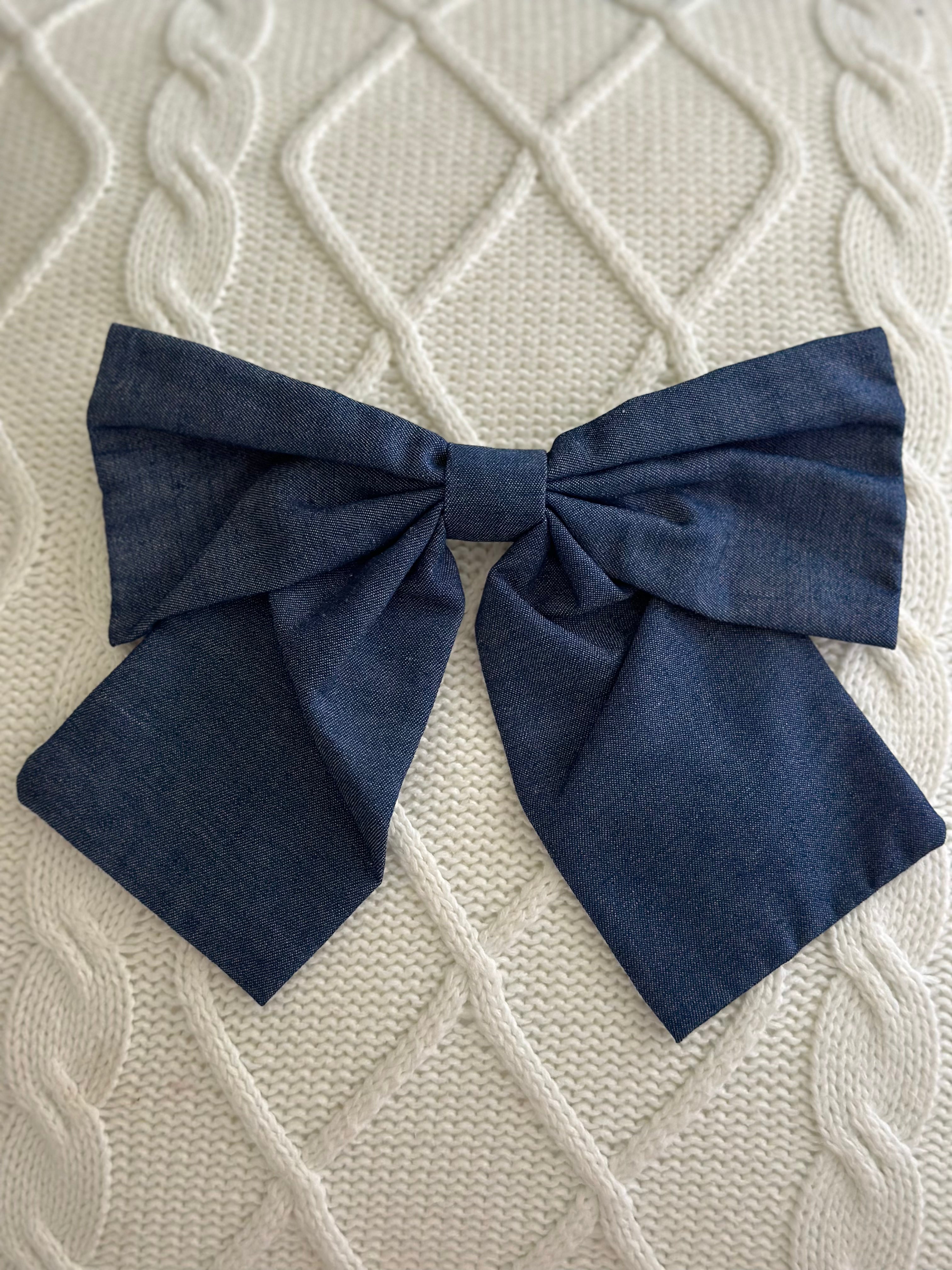 Dark Denim Bow