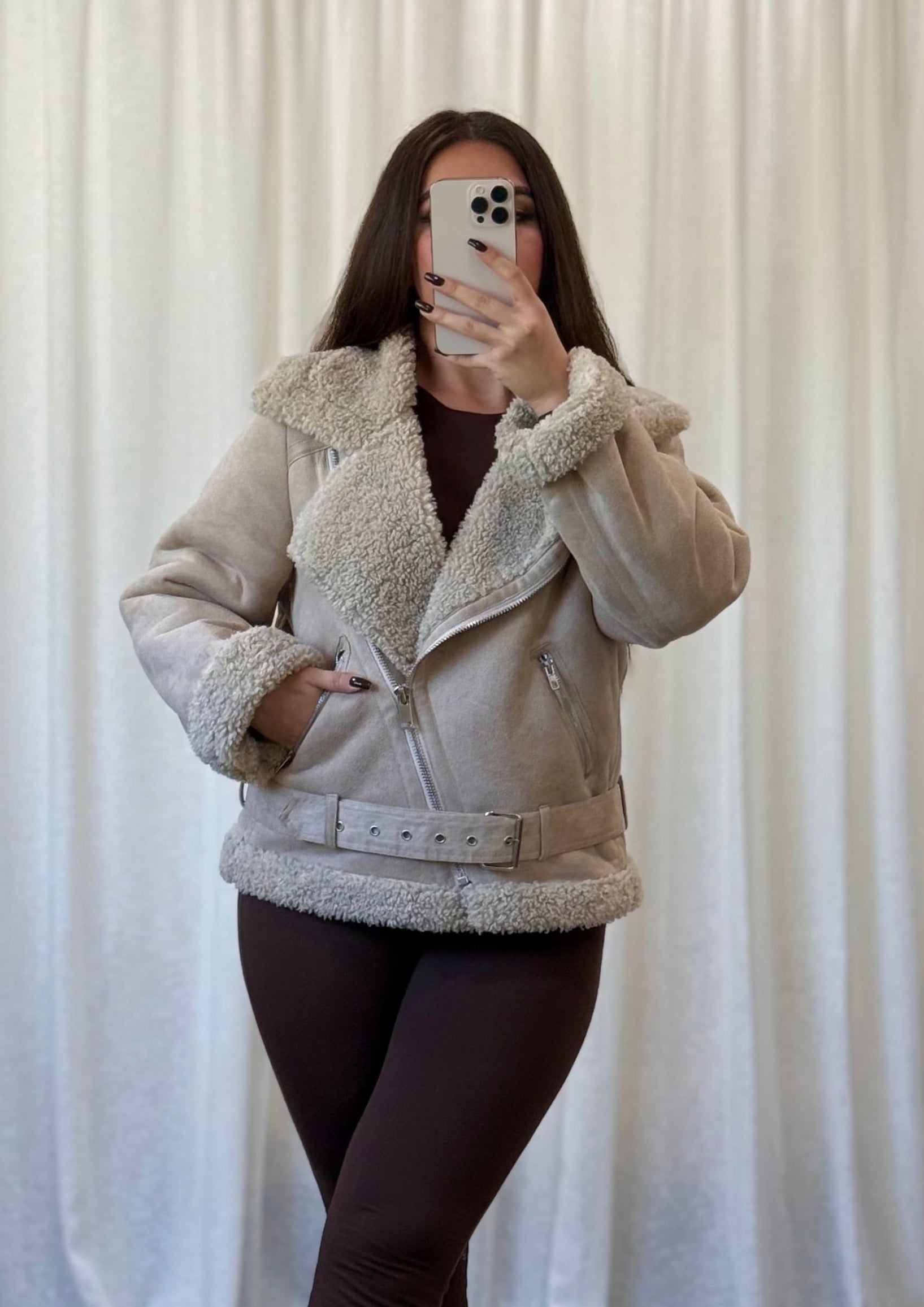 Anne Suede Sherpa Jacket