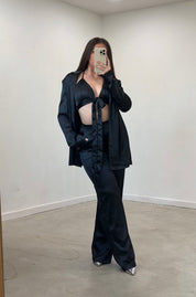 Valencia Satin 3 Piece Set (Black)
