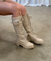 Sloane Under The Knee Combat Boots