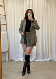 Bronx Plaid Blazer & Skort Set