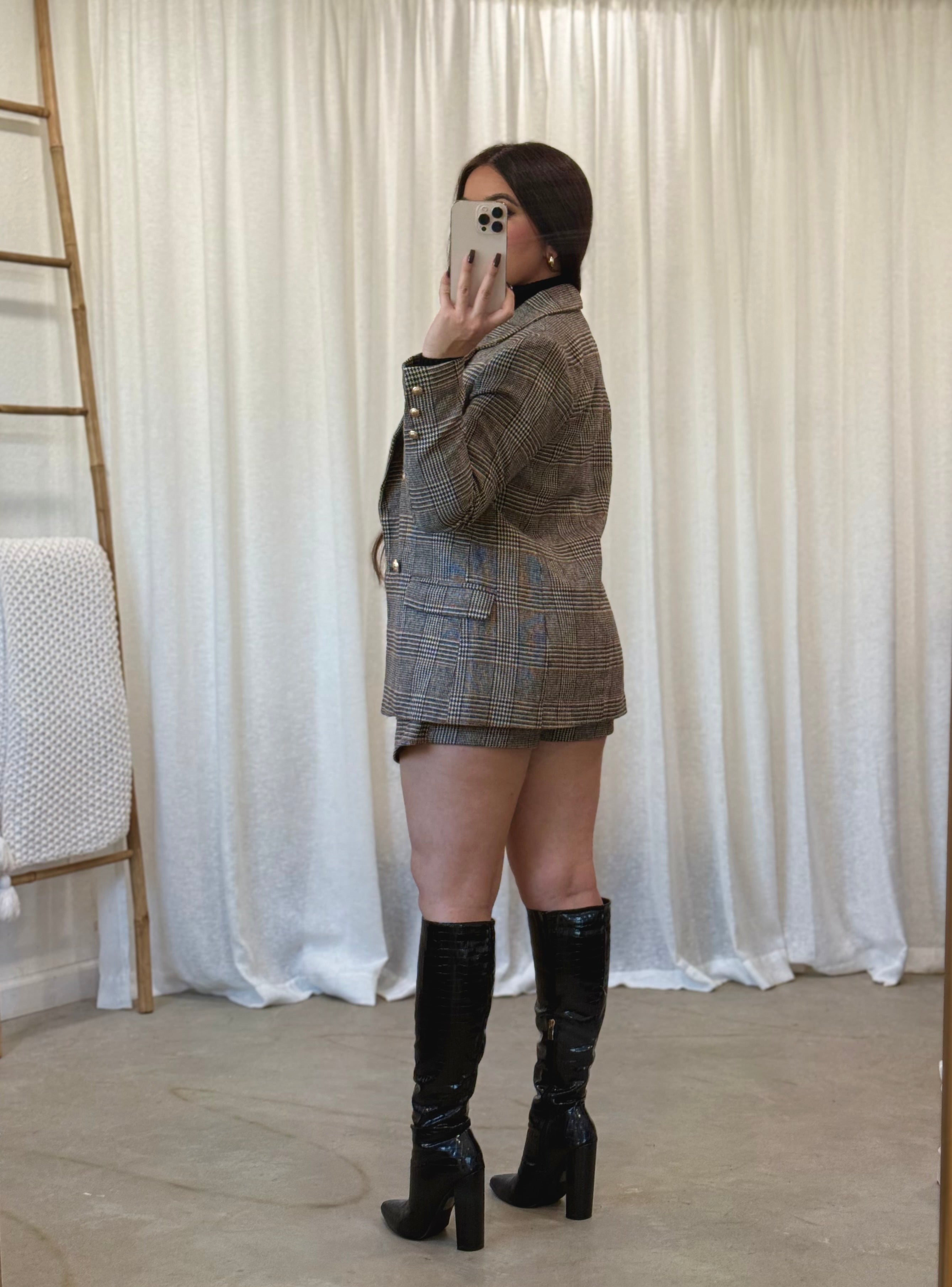 Bronx Plaid Blazer & Skort Set