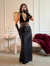 Sicilia Lace Corset Maxi Dress