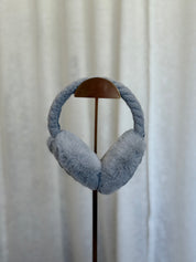 Let It Snow Knit Earmuffs (Grey)