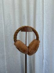 Let It Snow Knit Earmuffs (Camel)