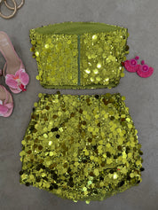 Se Puso Linda Sequin Skirt Set