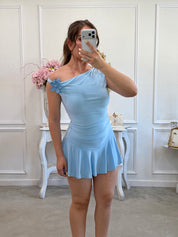 Naylea Tennis Skirt (Light Blue)