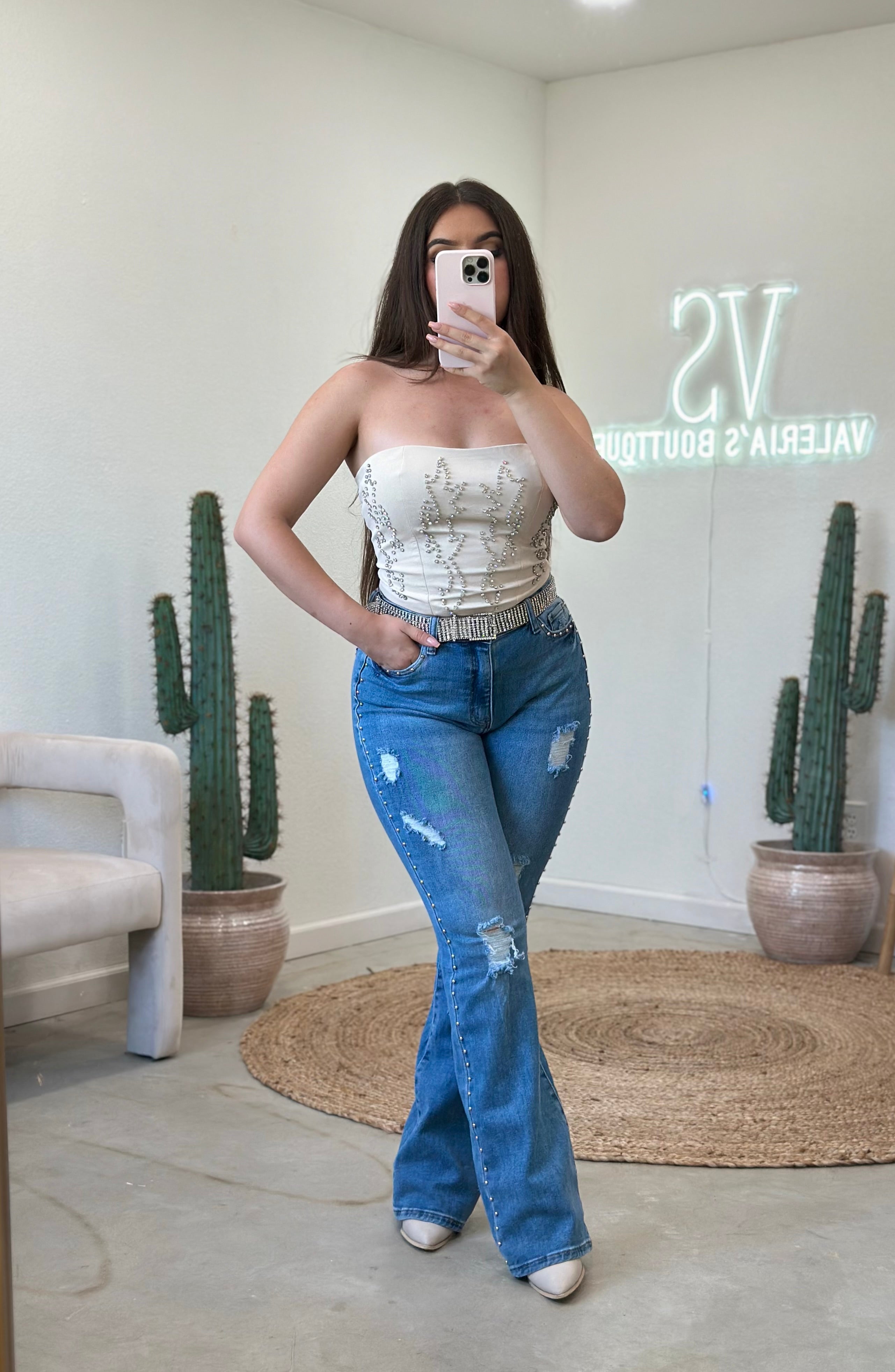 Texas Rodeo Stud High Rise Bootcut Jeans