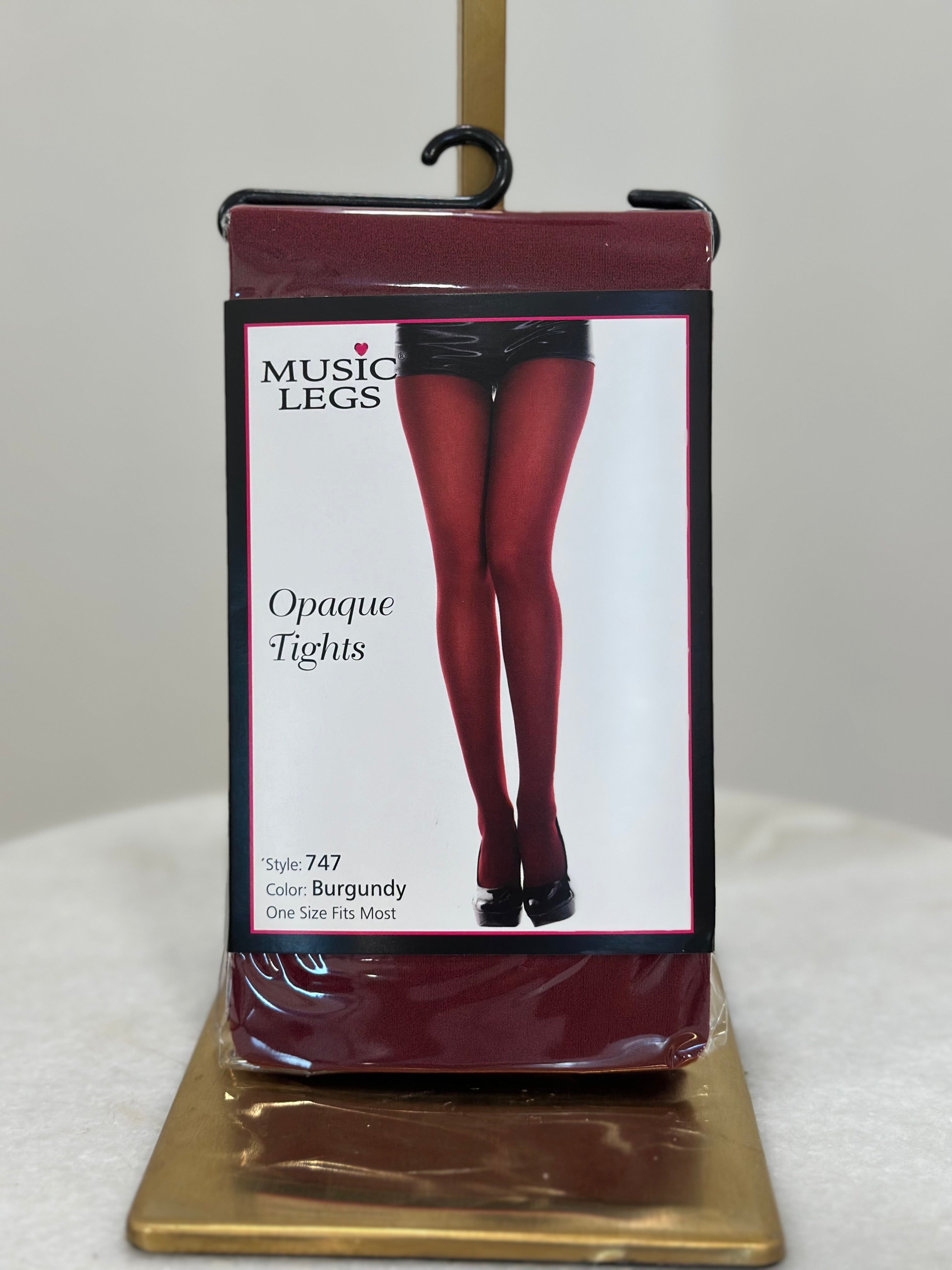 Opaque Tights (Burgundy)