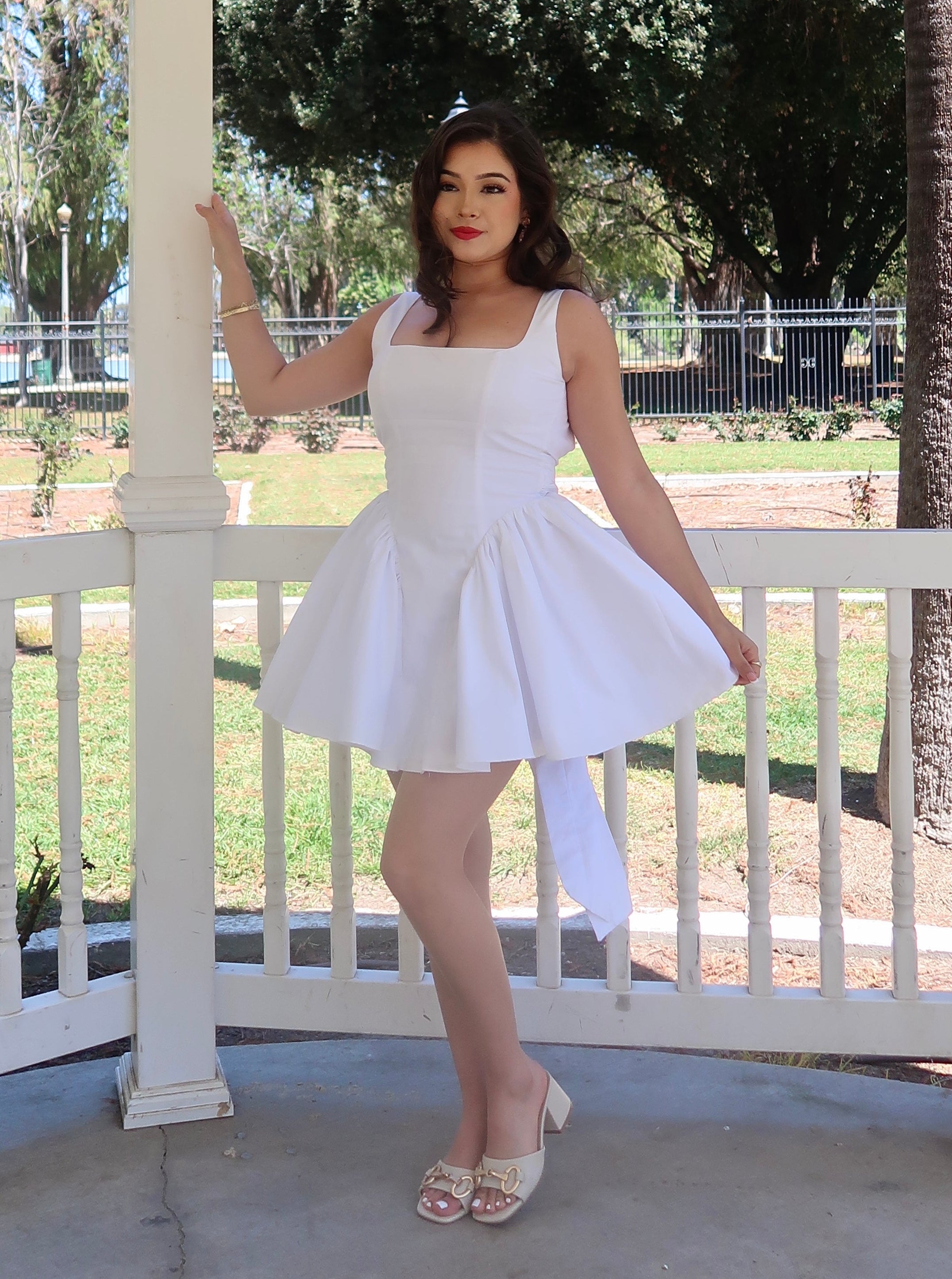 Ilusion Mini Dress (White)