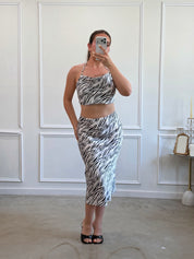 Zendaya Zebra Halter Top